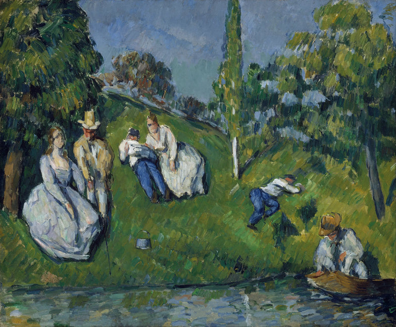 Aan de oever van de vijver - Paul Cézanne