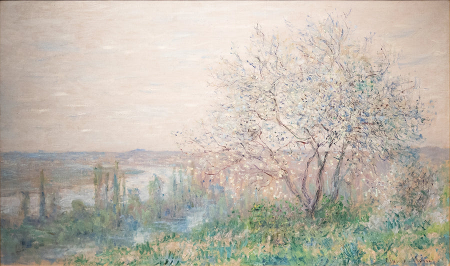 Boven Vétheuil, lente-effect W587 - Claude Monet