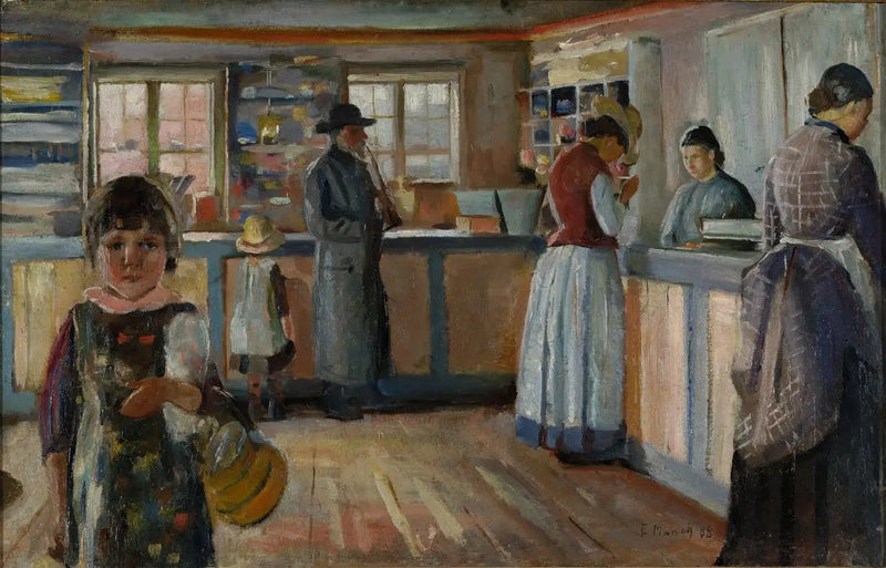In de winkel in Vrengen - Edvard Munch