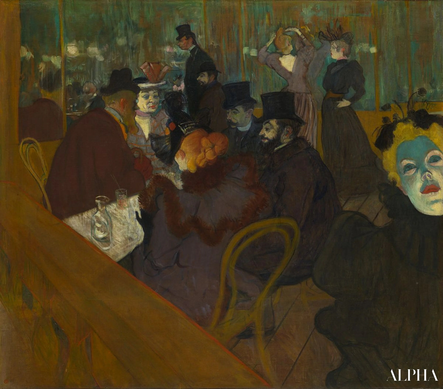 Au Moulin Rouge - Toulouse Lautrec - Reproducties van schilderijen en hoogwaardige schilderijen