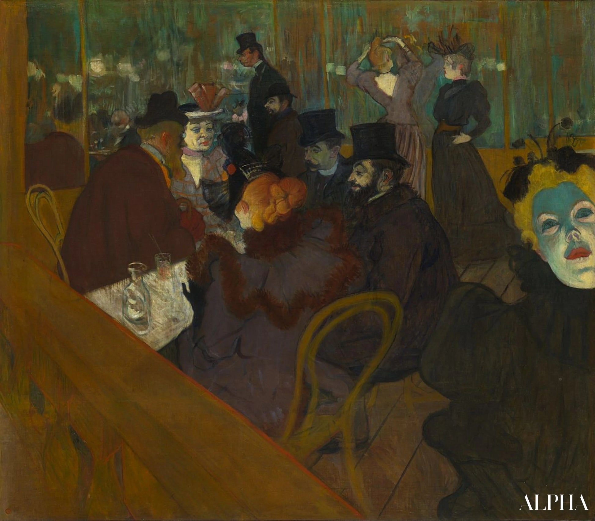 Au Moulin Rouge - Toulouse Lautrec - Reproducties van schilderijen en hoogwaardige schilderijen