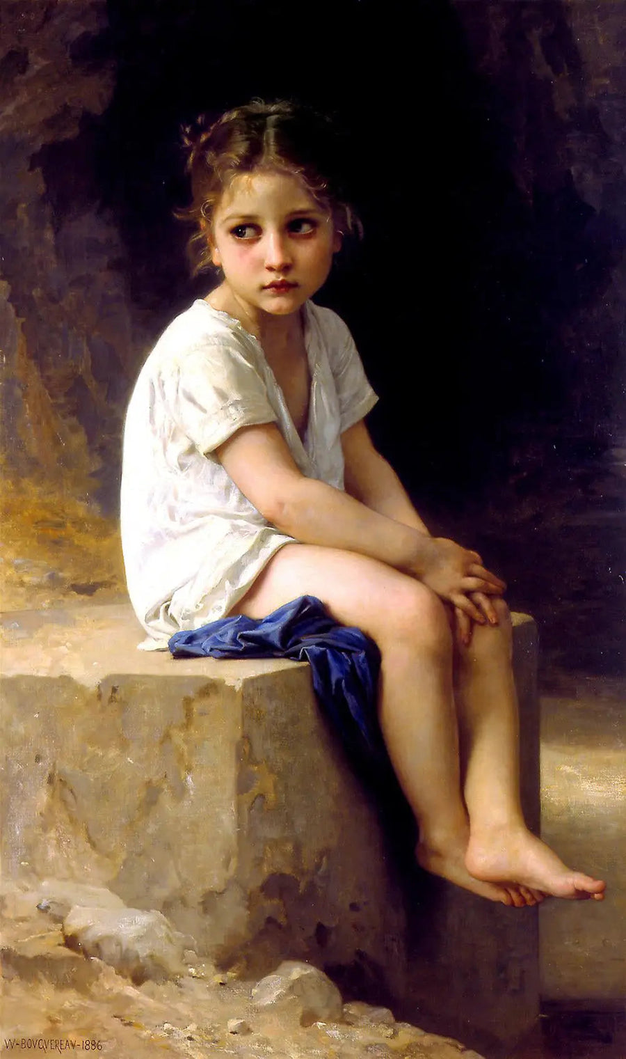 Aan de voet van de klif - Bouguereau