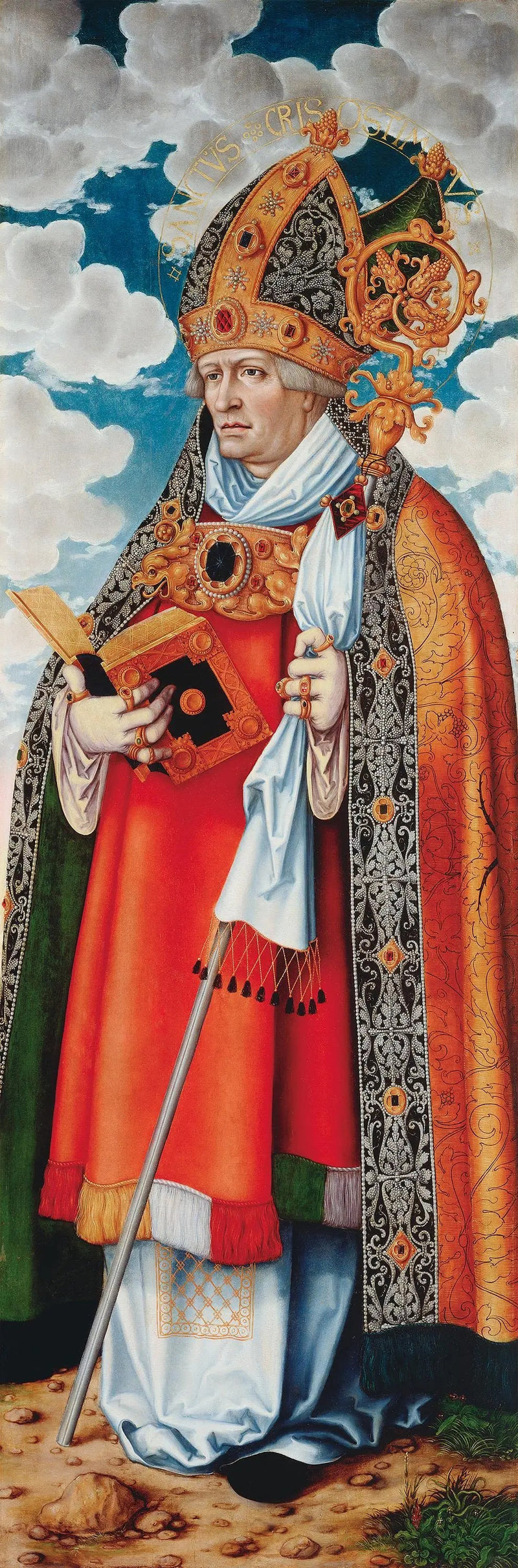 Autel de la Madeleine : Sint Chrysostomos - Lucas Cranach de Oudere