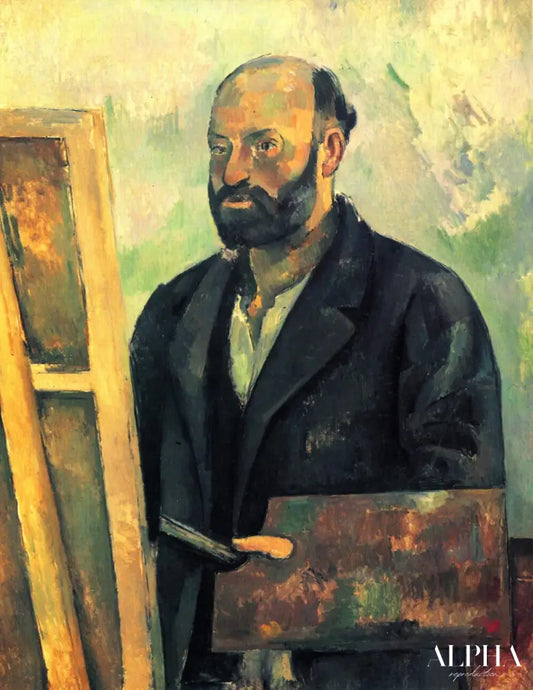 Auto-portrait avec la palette - Paul Cézanne - Reproductions de tableaux et peintures haut de gamme