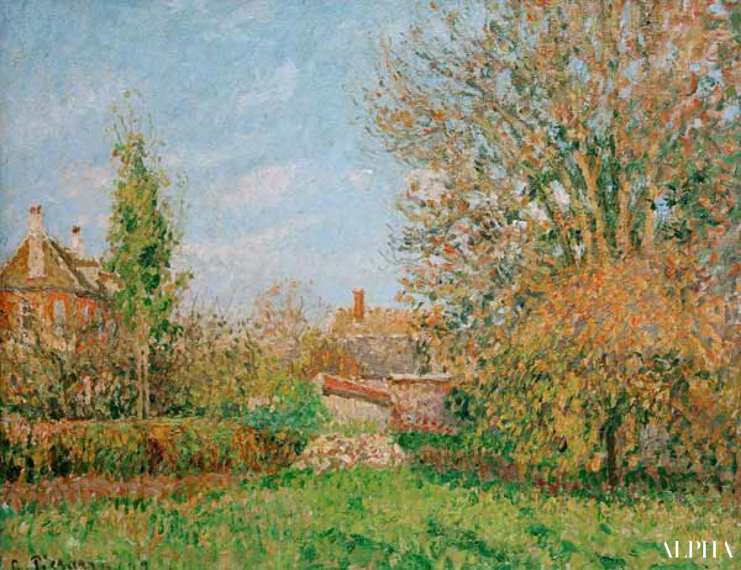 Herfst in Éragny - Camille Pissarro - Reproducties van schilderijen en hoogwaardige schilderijen