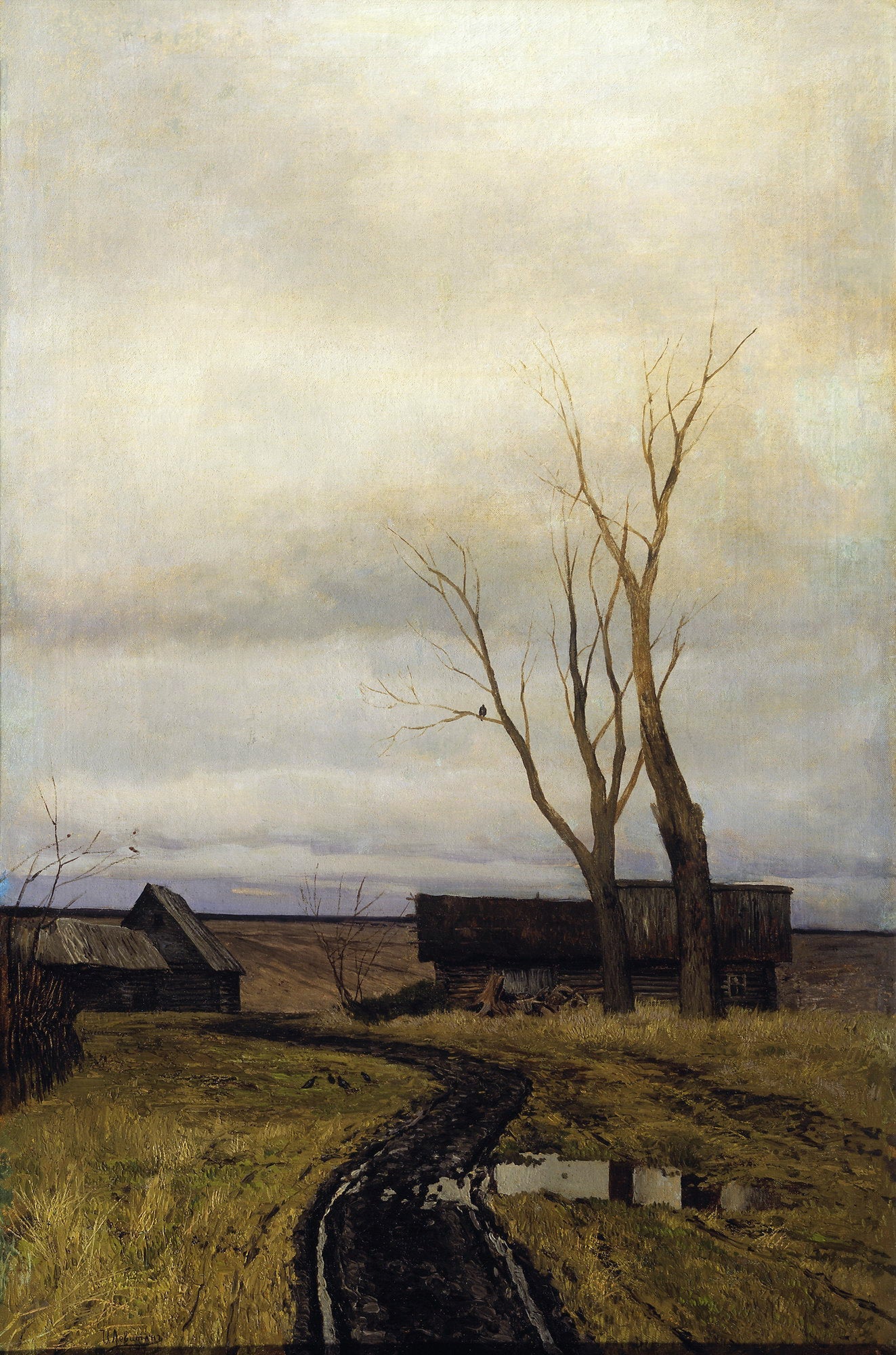 Automne. La route vers le village - Isaac Levitan
