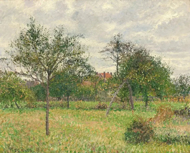 Herfst, Ochtend, Bewolkt, Eragny - Camille Pissarro