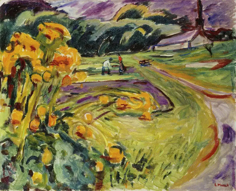 Herfst bij de kas - Edvard Munch