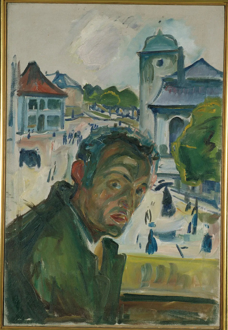 Zelfportret in Bergen - Edvard Munch