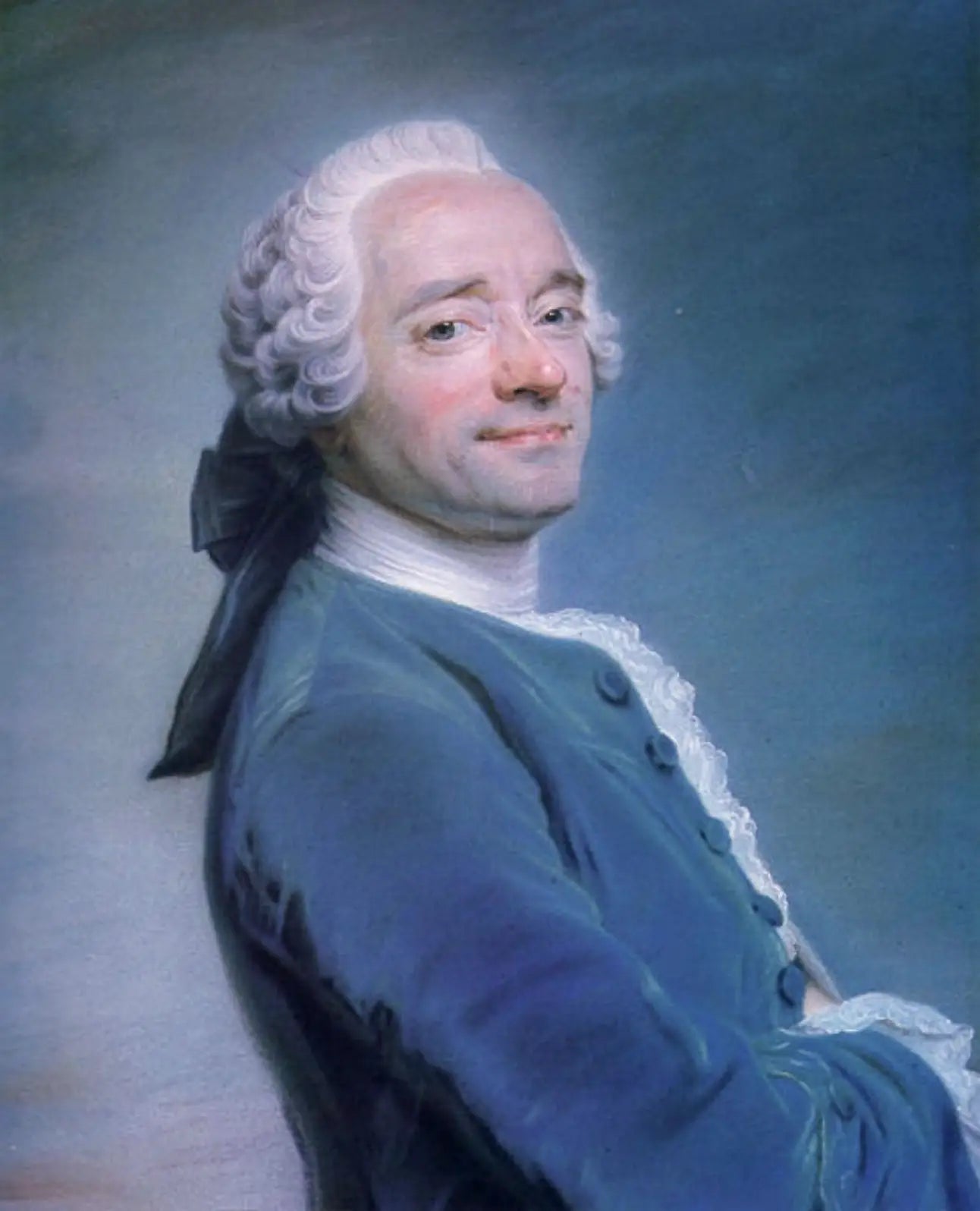 Autoportrait à l’habit bleu - Maurice-Quentin de La Tour - Alpha Reproduction