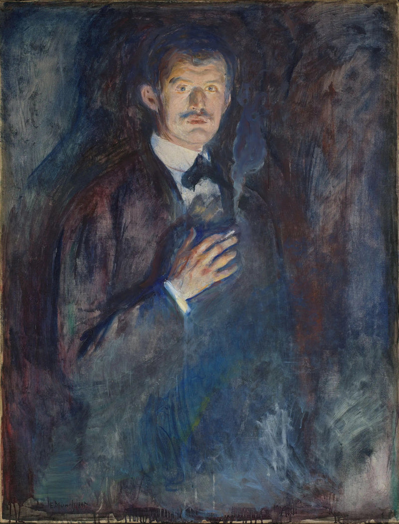 Zelfportret met sigaret - Edvard Munch