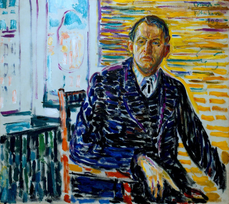 Zelfportret in de kliniek - Edvard Munch
