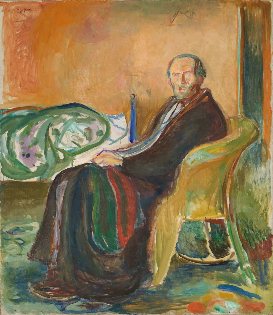 Zelfportret met de Spaanse griep - Edvard Munch