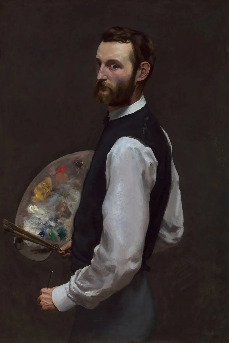 Zelfportret met palet - Frédéric Bazille