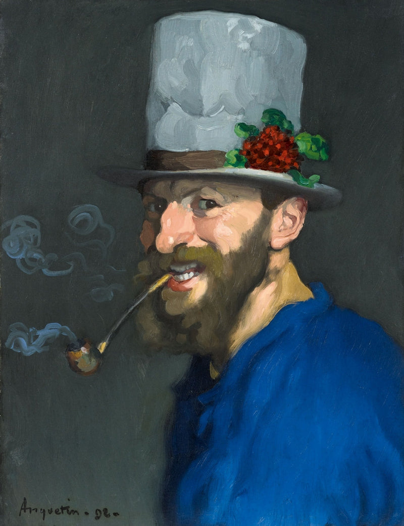 Zelfportret met pijp - Louis Anquetin