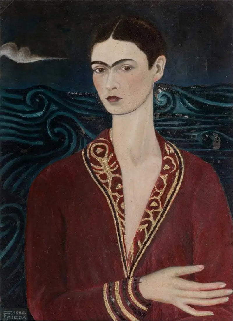 Zelfportret in fluwelen jurk - Frida Kahlo