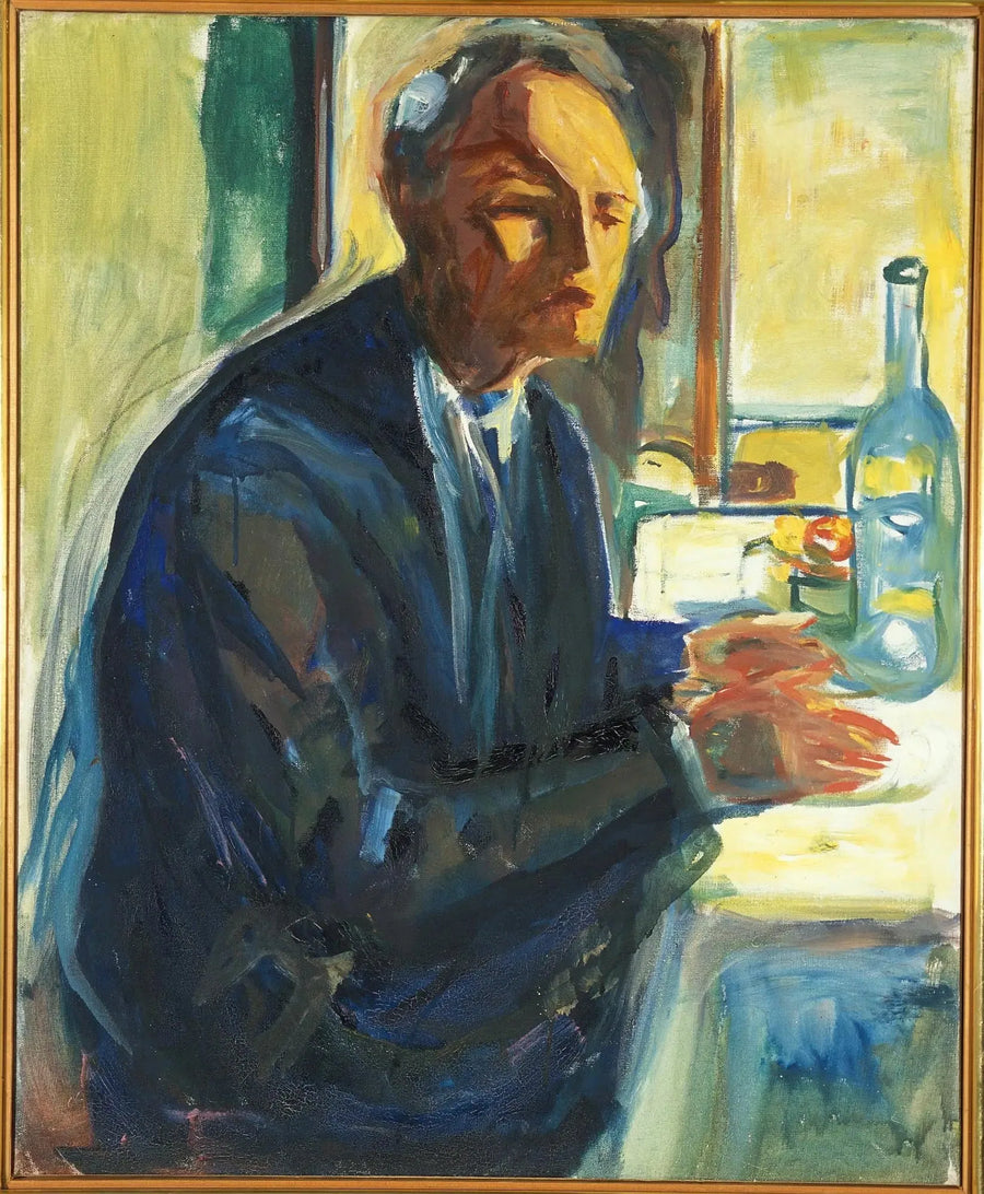 Zelfportret aan de trouwtafel - Edvard Munch