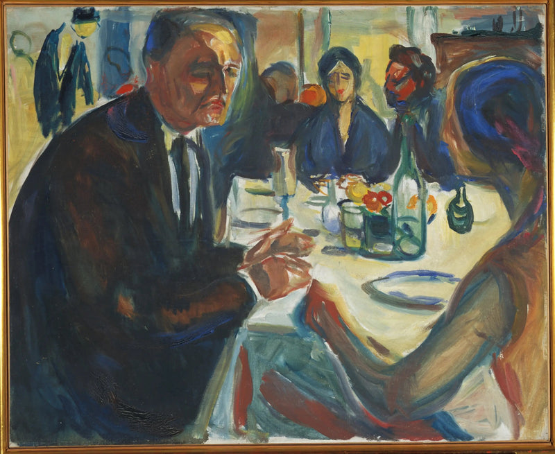 Zelfportret aan de trouwtafel - Edvard Munch