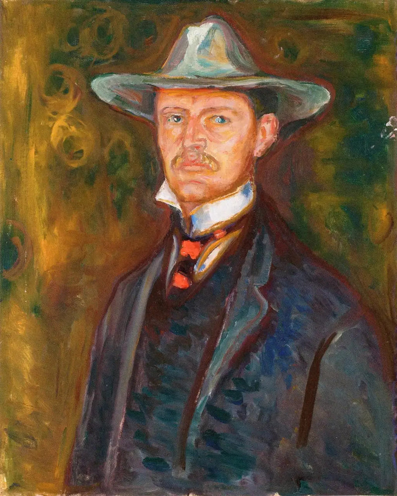 Zelfportret met brede hoed - Edvard Munch