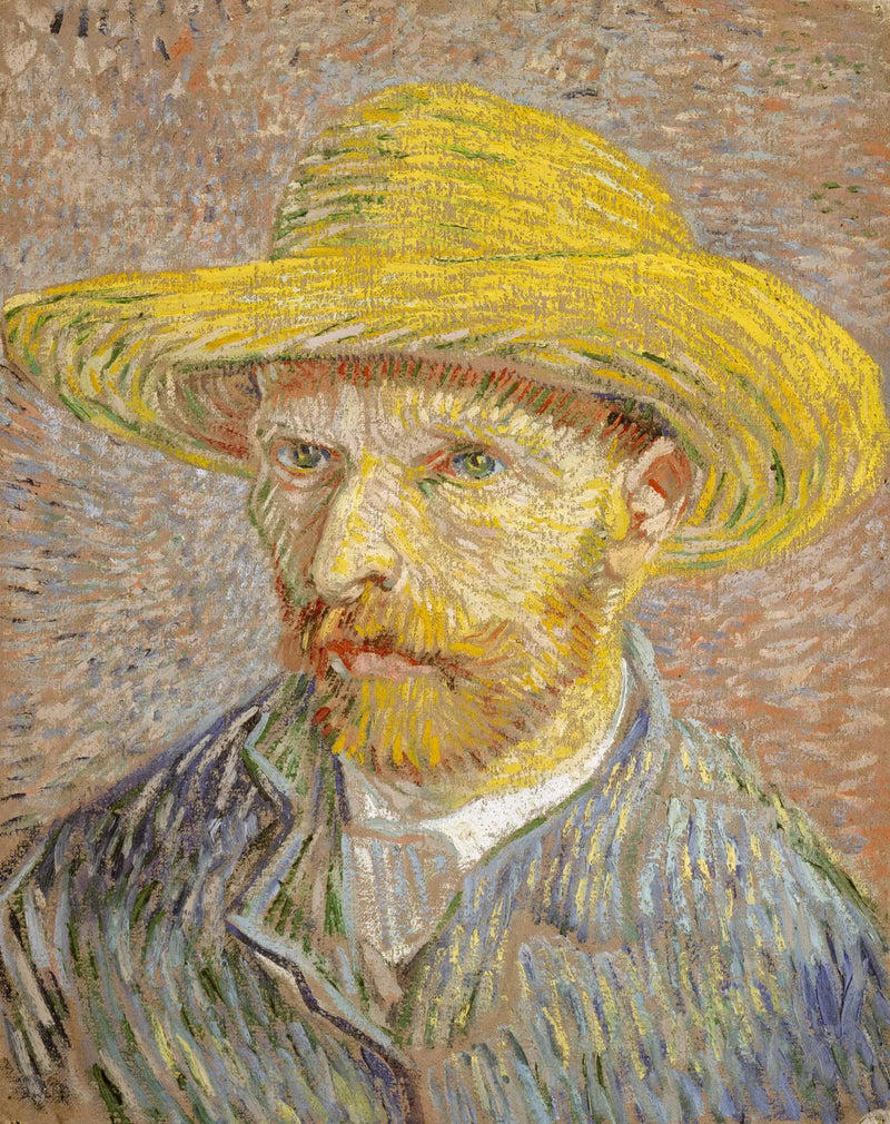 Zelfportret met strohoed - Vincent van Gogh