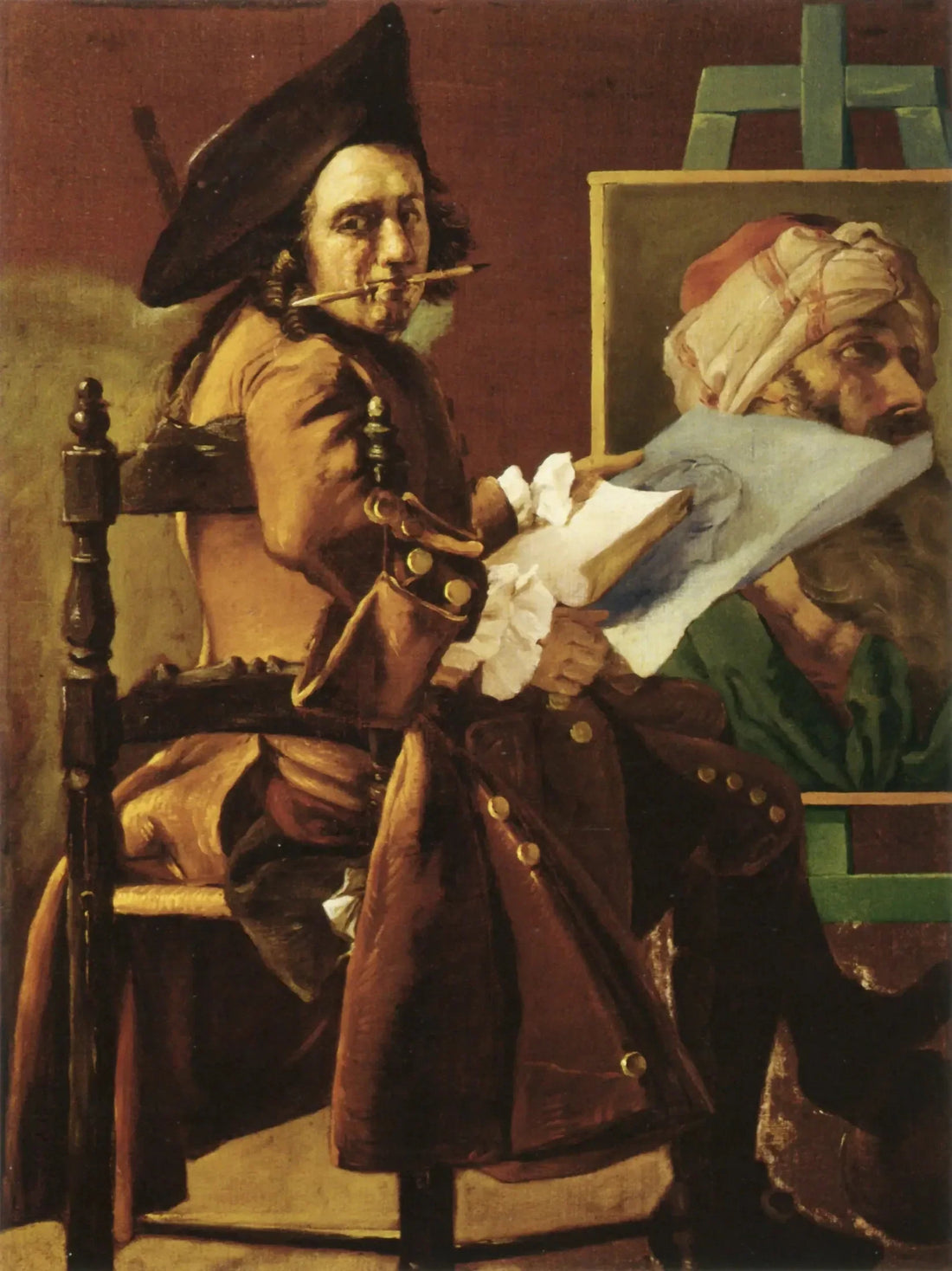 Zelfportret aan het ezel - Pierre Subleyras