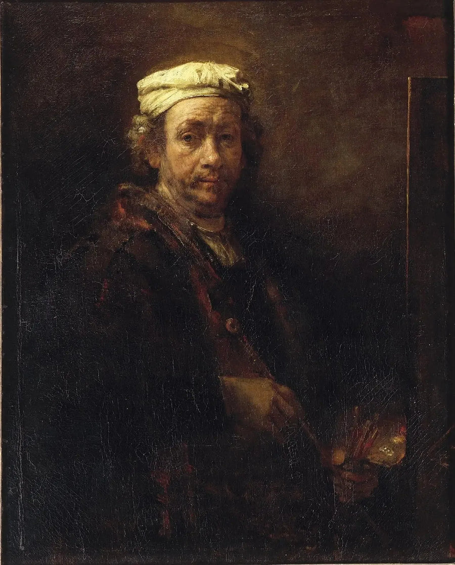 Zelfportret aan het schildersezel - Rembrandt