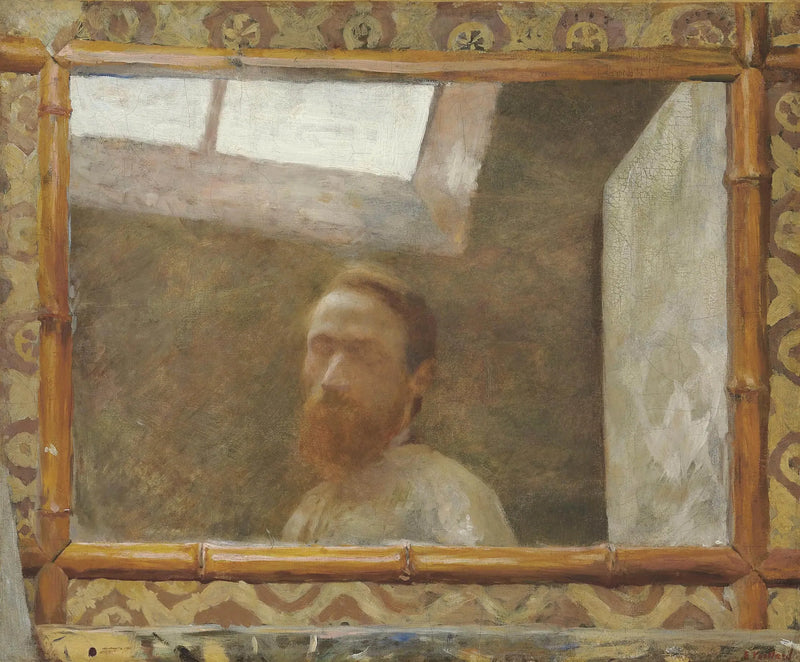 Zelfportret met bamboespiegel - Édouard Vuillard