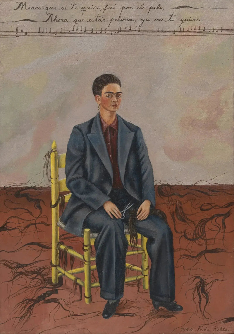 Zelfportret met kort haar - Frida Kahlo