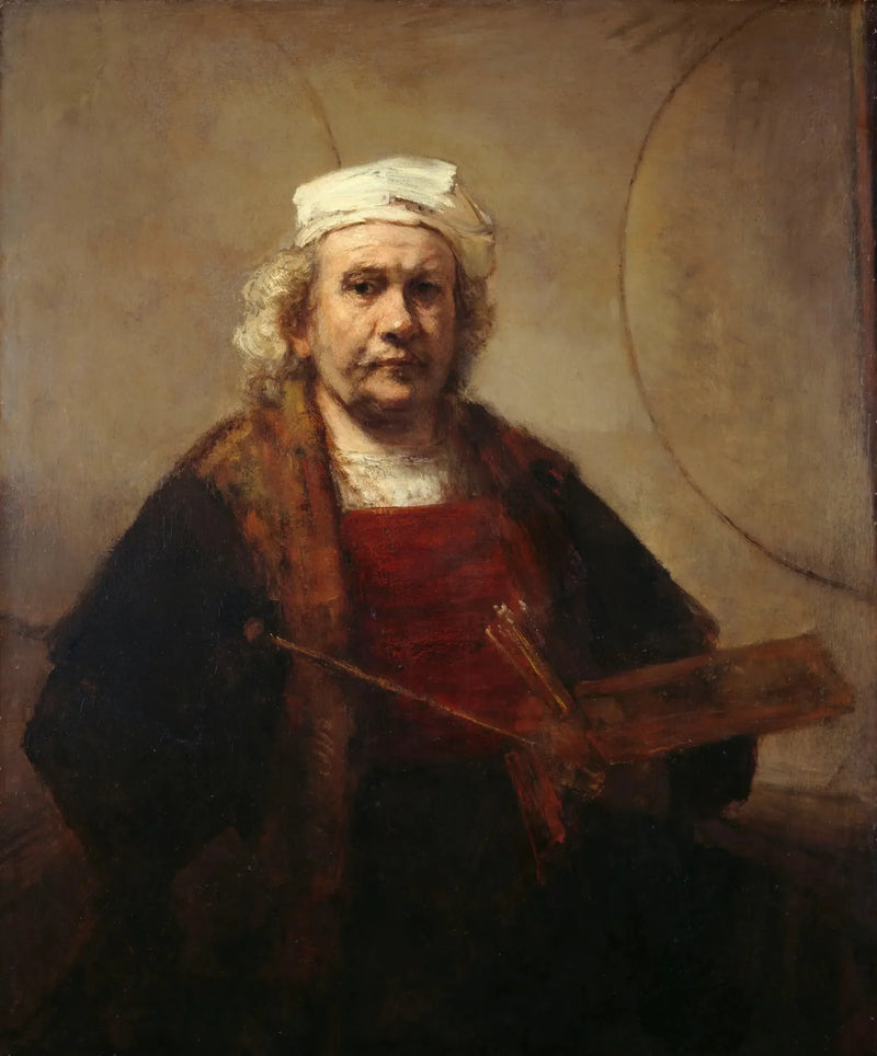 Zelfportret met twee cirkels - Rembrandt