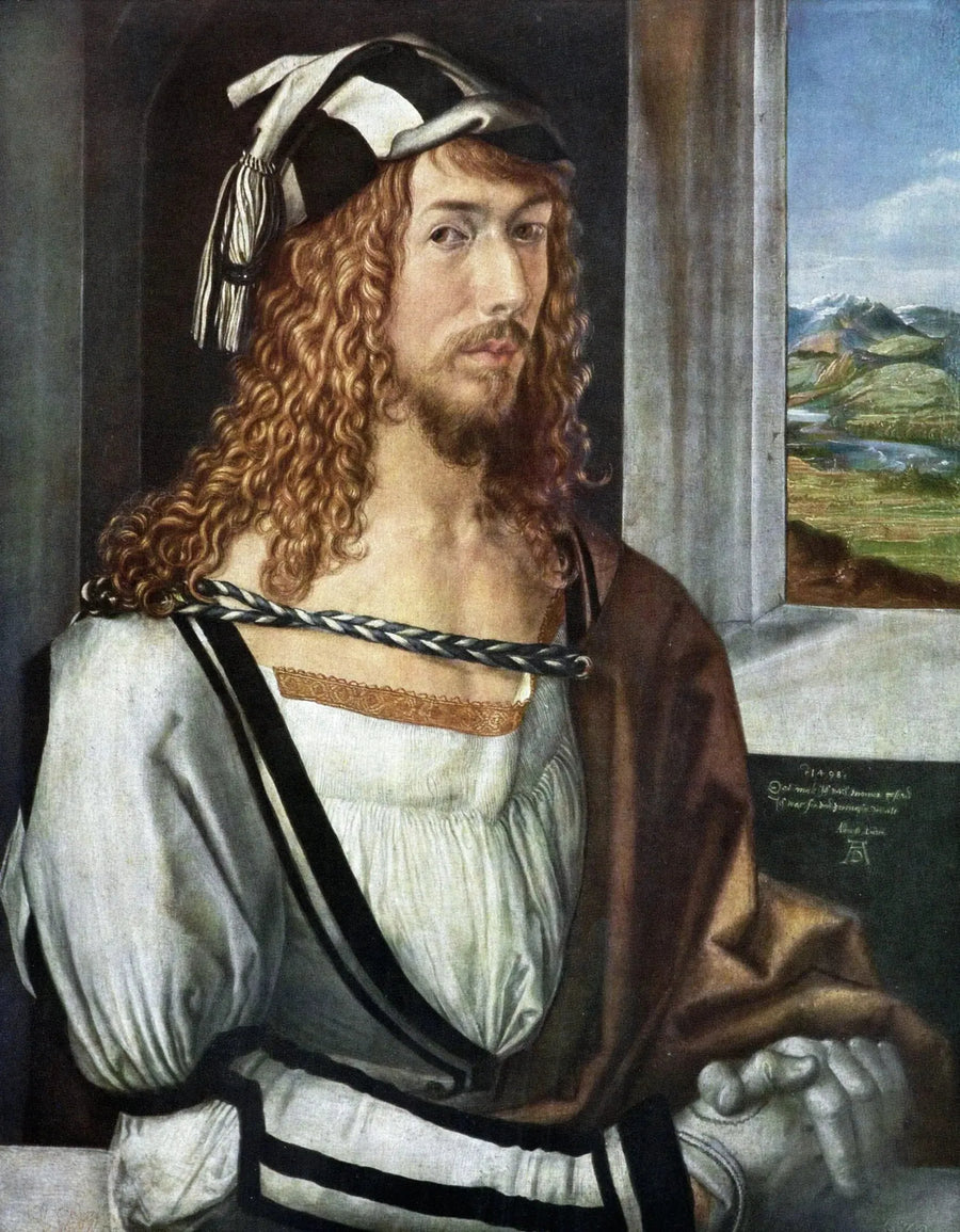 Zelfportret met handschoenen - Albrecht Dürer