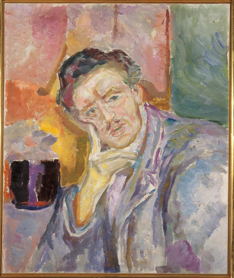 Zelfportret met handen onder de wangen - Edvard Munch