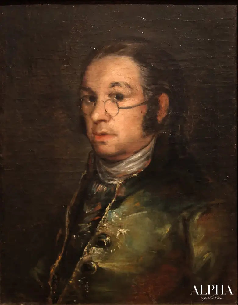 Autoportrait avec le monocle - Francisco de Goya - Reproductions de tableaux et peintures haut de gamme