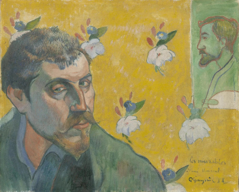 Zelfportret met het portret van Bernard - Paul Gauguin