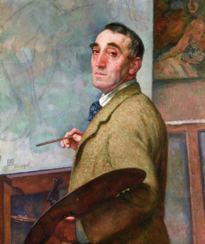 Zelfportret met palet - Théo van Rysselberghe