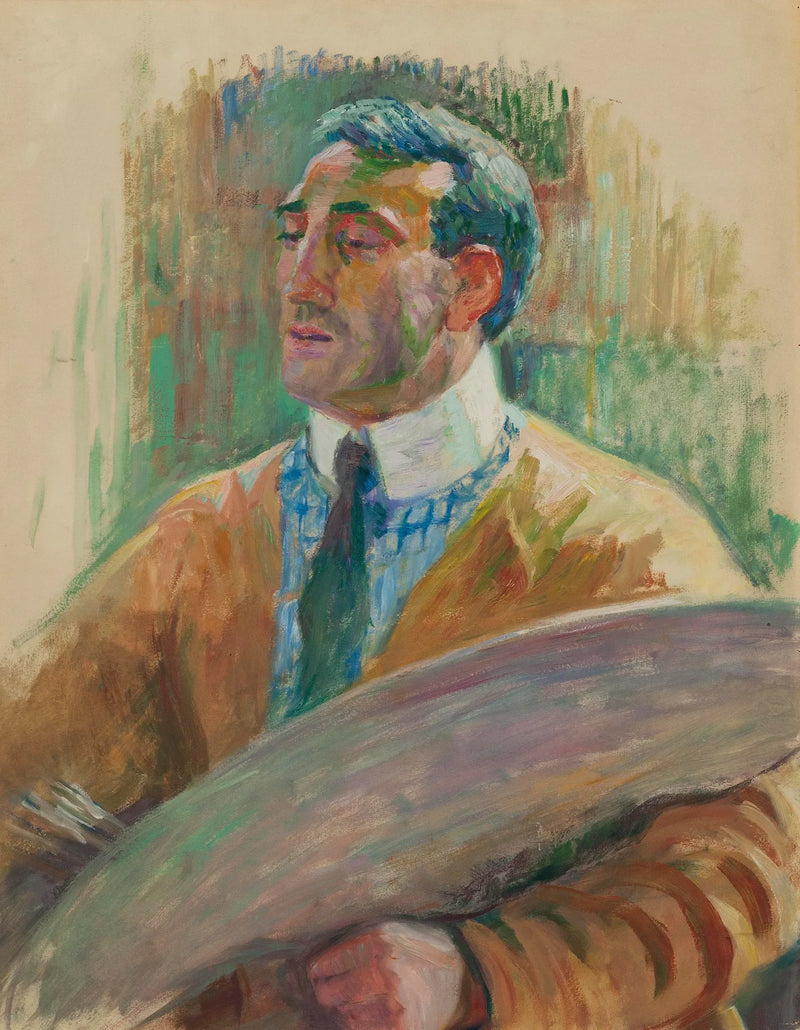 Zelfportret met een palet - Théo van Rysselberghe