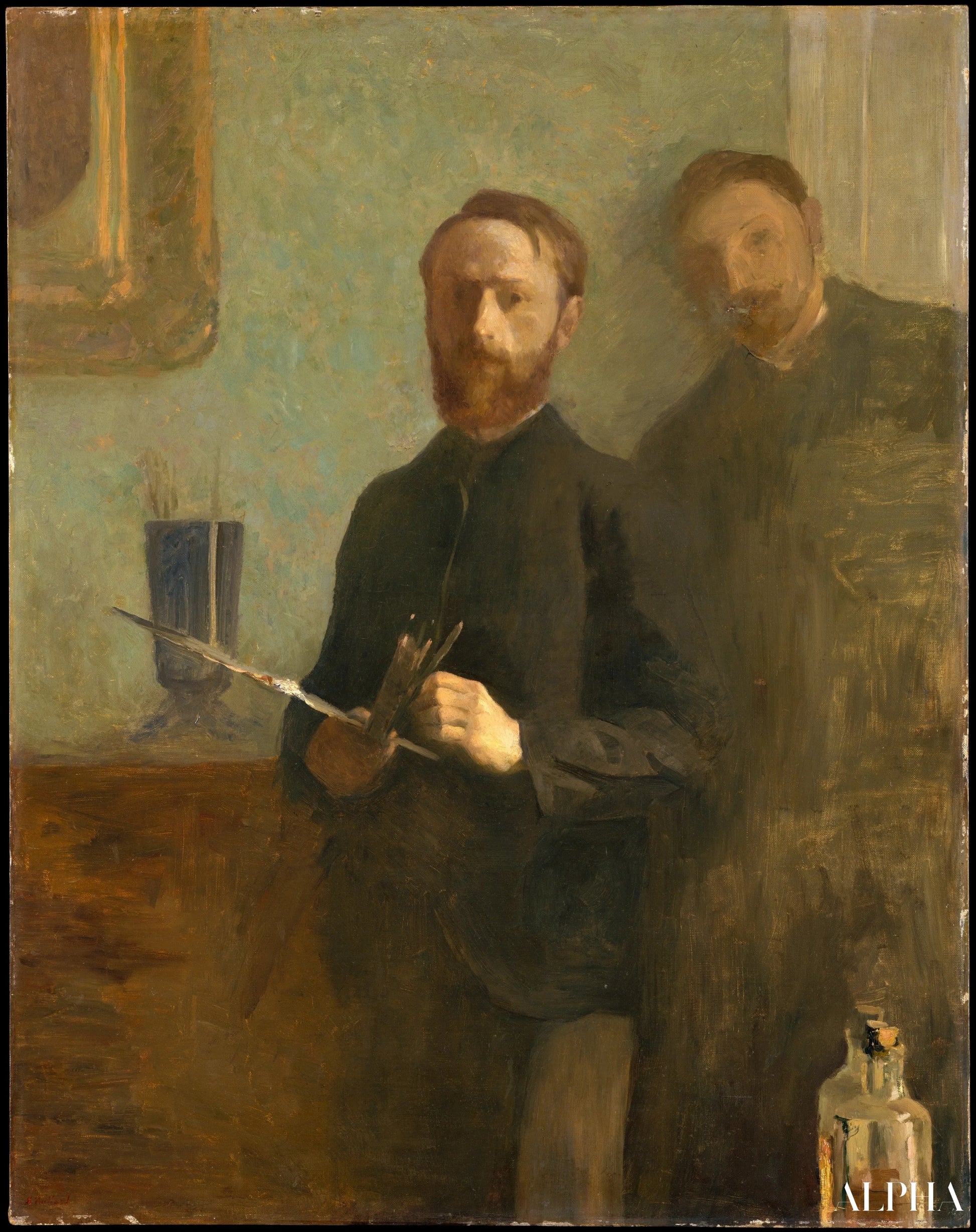 Zelfportret met Waroquy - Édouard Vuillard - Reproducties van schilderijen en hoogwaardige schilderijen