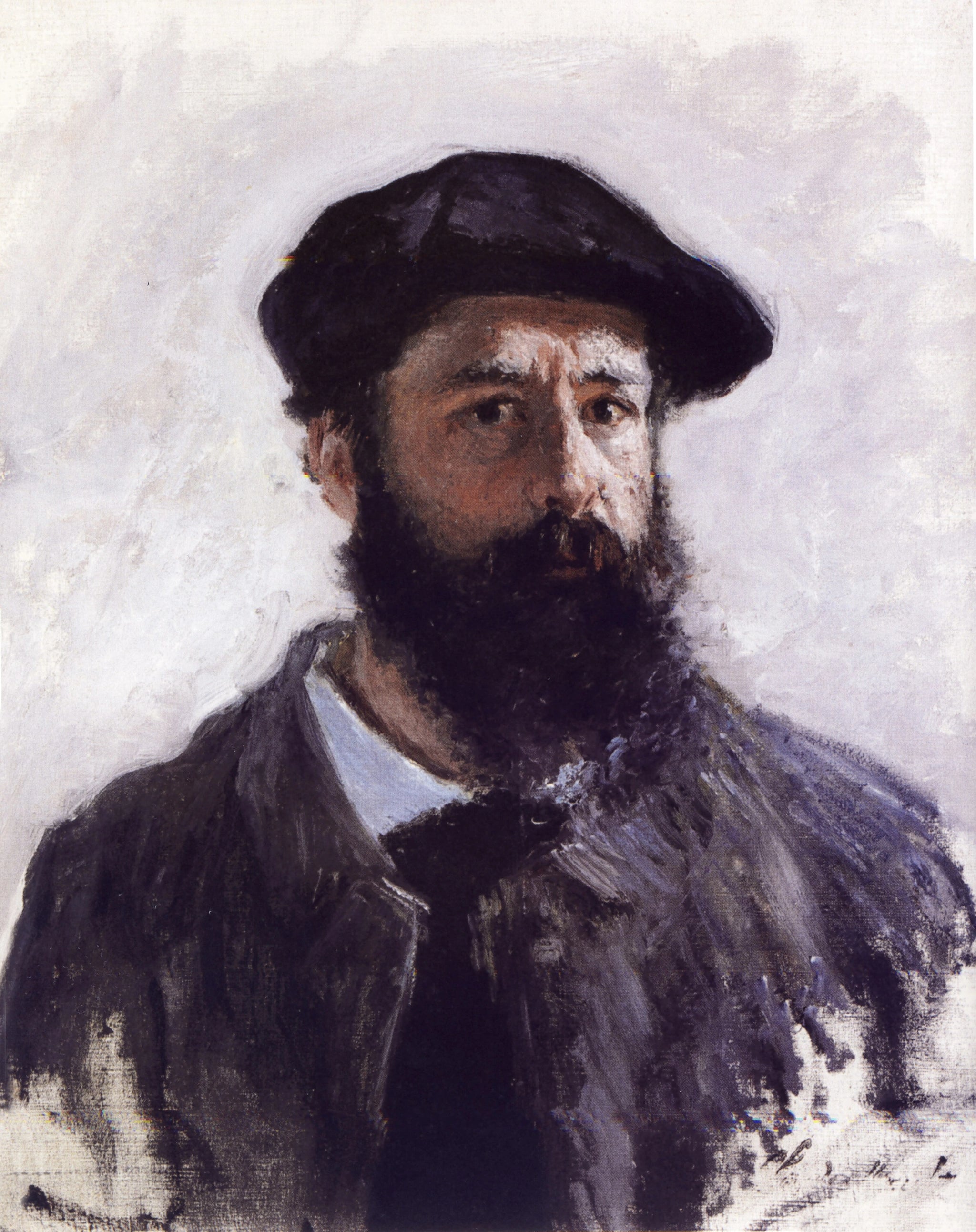 Autoportrait coiffé d’un béret W1078 par Claude Monet, collection particulière
