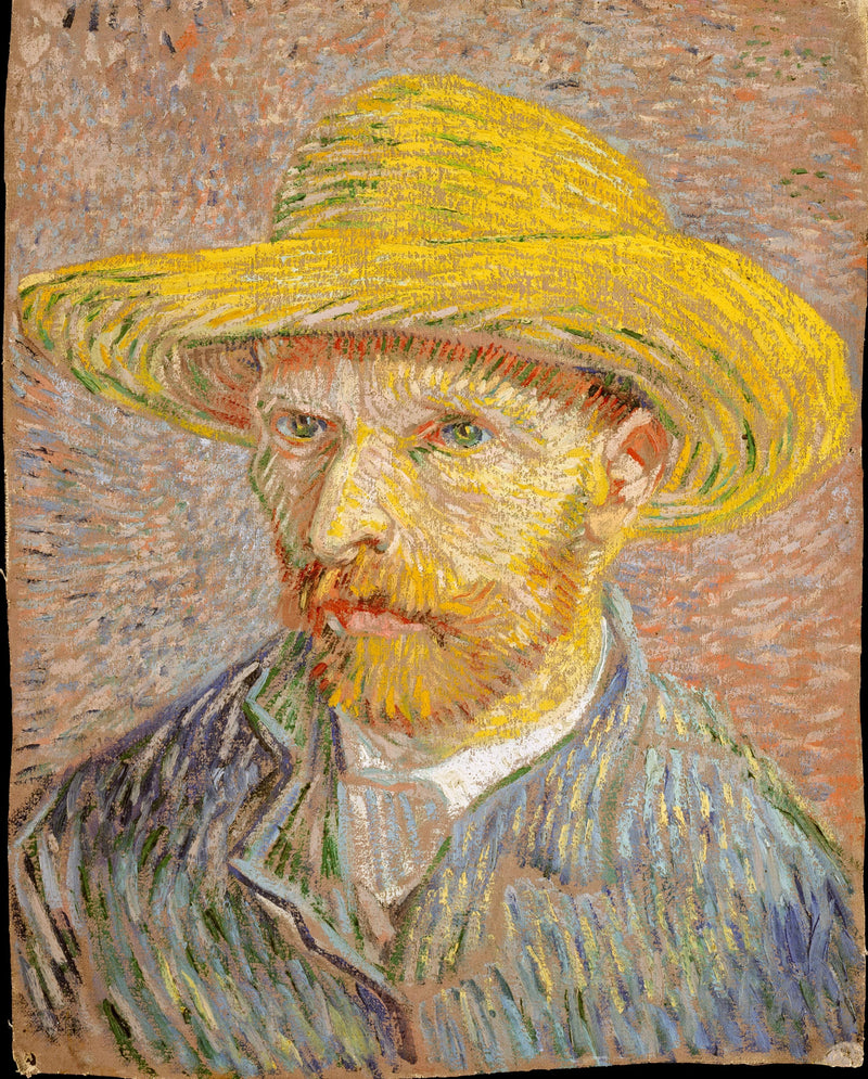 Zelfportret met strohoed - Vincent van Gogh