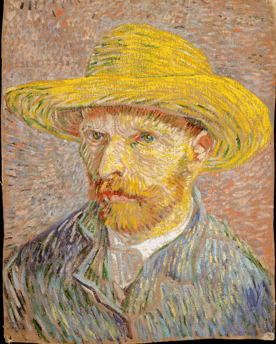 Zelfportret met strohoed - Vincent van Gogh