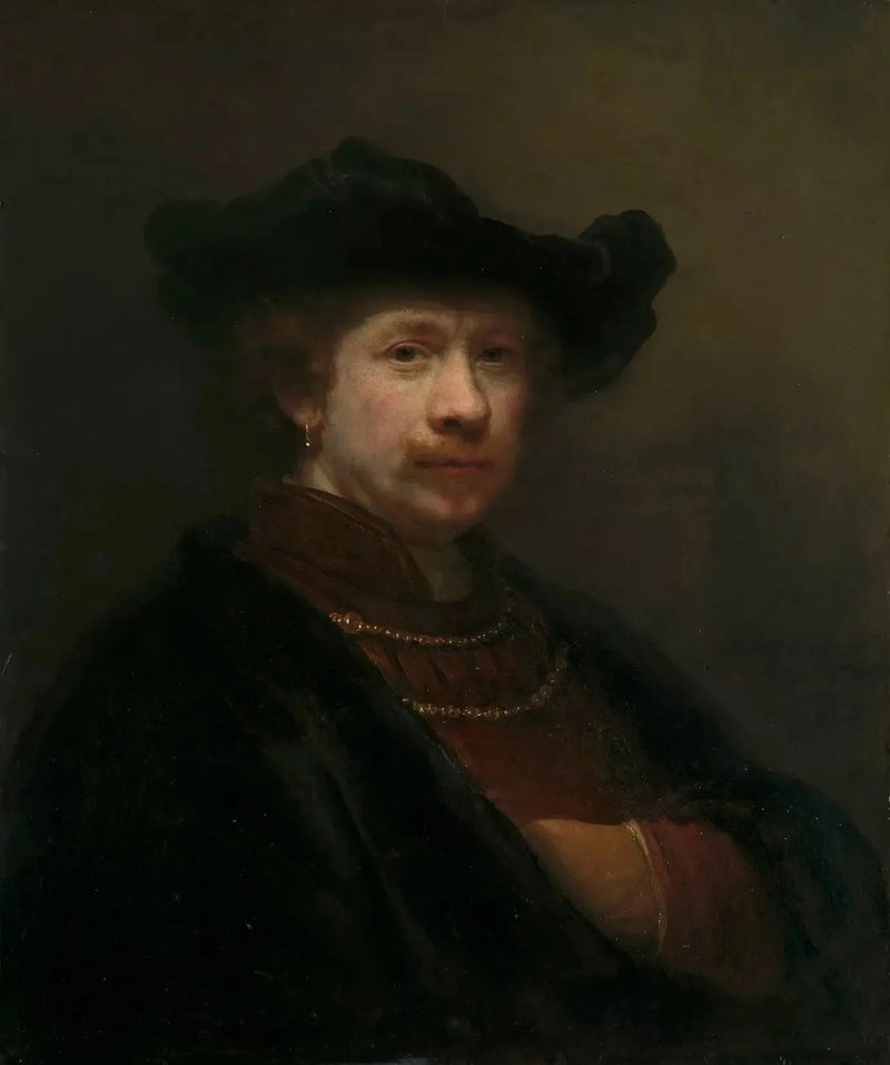 Portret van de kunstenaar, geschilderd in 1641 - Rembrandt
