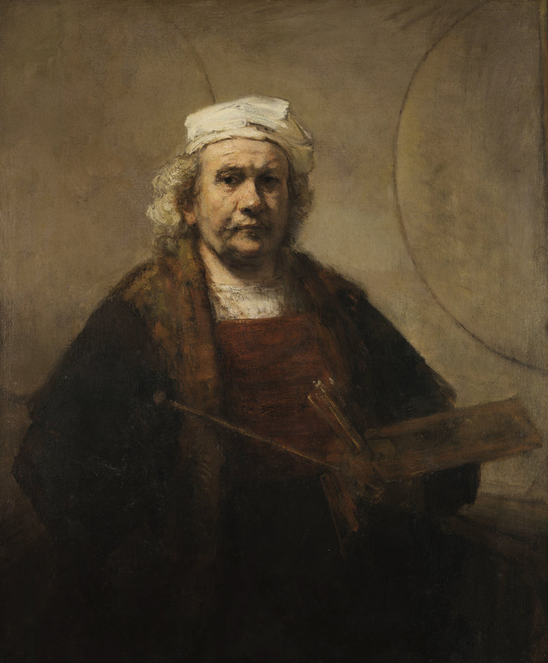 Zelfportret met twee cirkels - Rembrandt