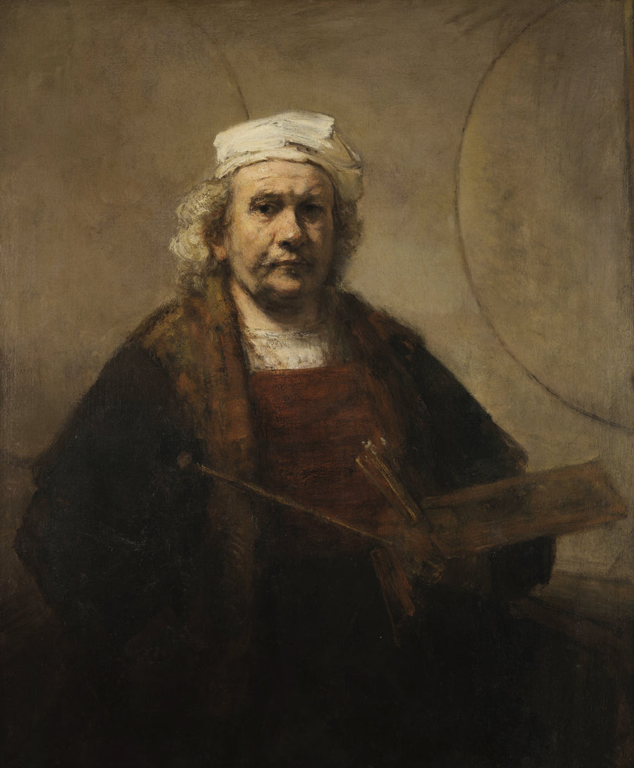 Zelfportret met twee cirkels - Rembrandt
