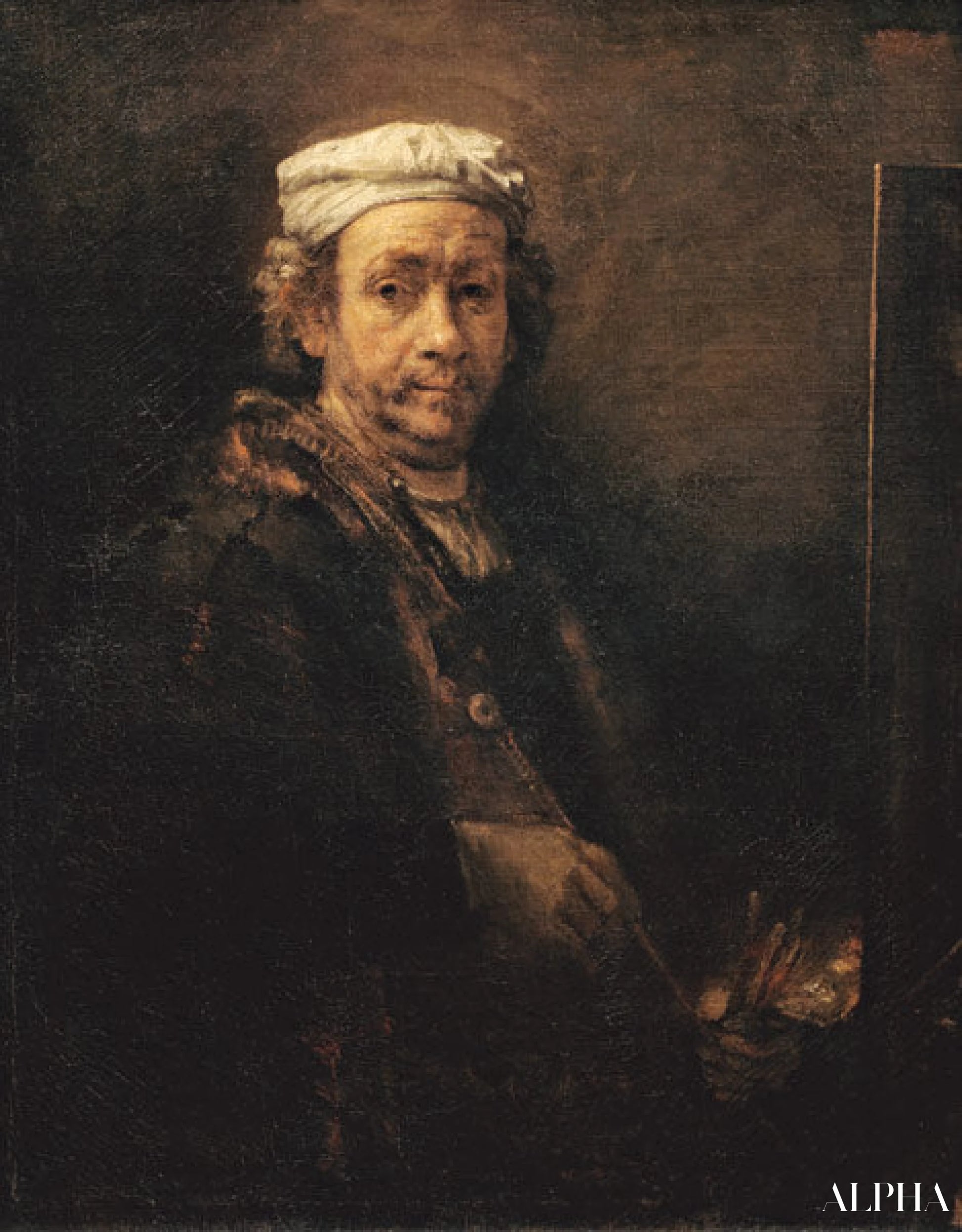 Zelfportret voor het schildersezel - Rembrandt van Rijn - Reproducties van schilderijen en hoogwaardige schilderijen