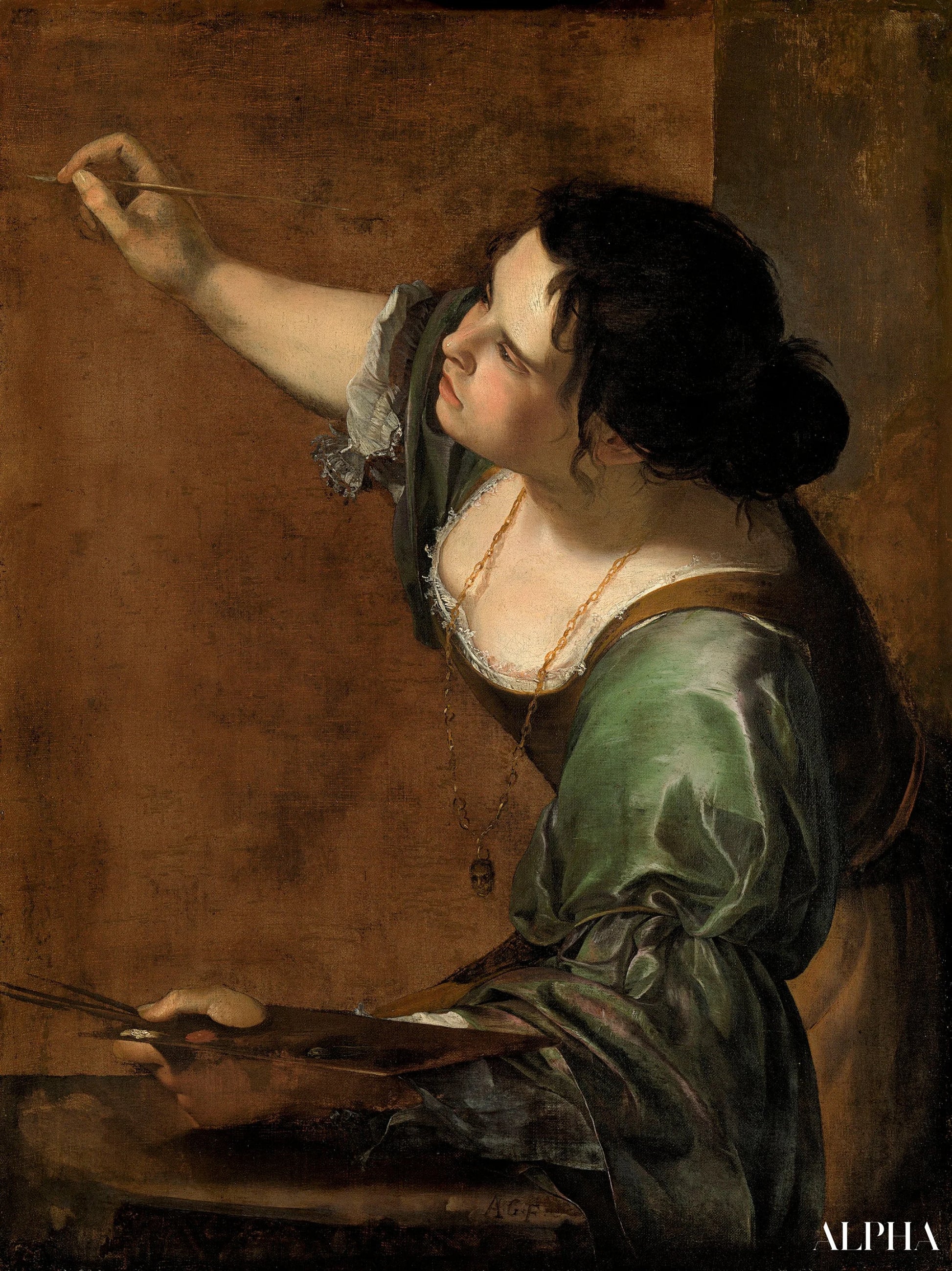 Autoportrait en allégorie de la peinture - Artemisia Gentileschi - Reproductions de tableaux et peintures haut de gamme