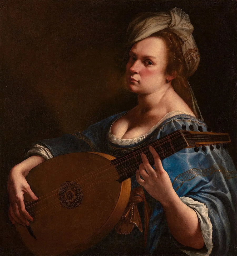 Zelfportret als luitspeler - Artemisia Gentileschi