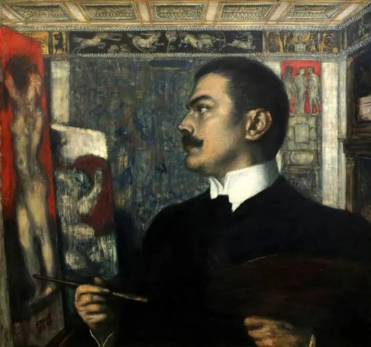 Autoportrait in de studio - Franz Von Stuck