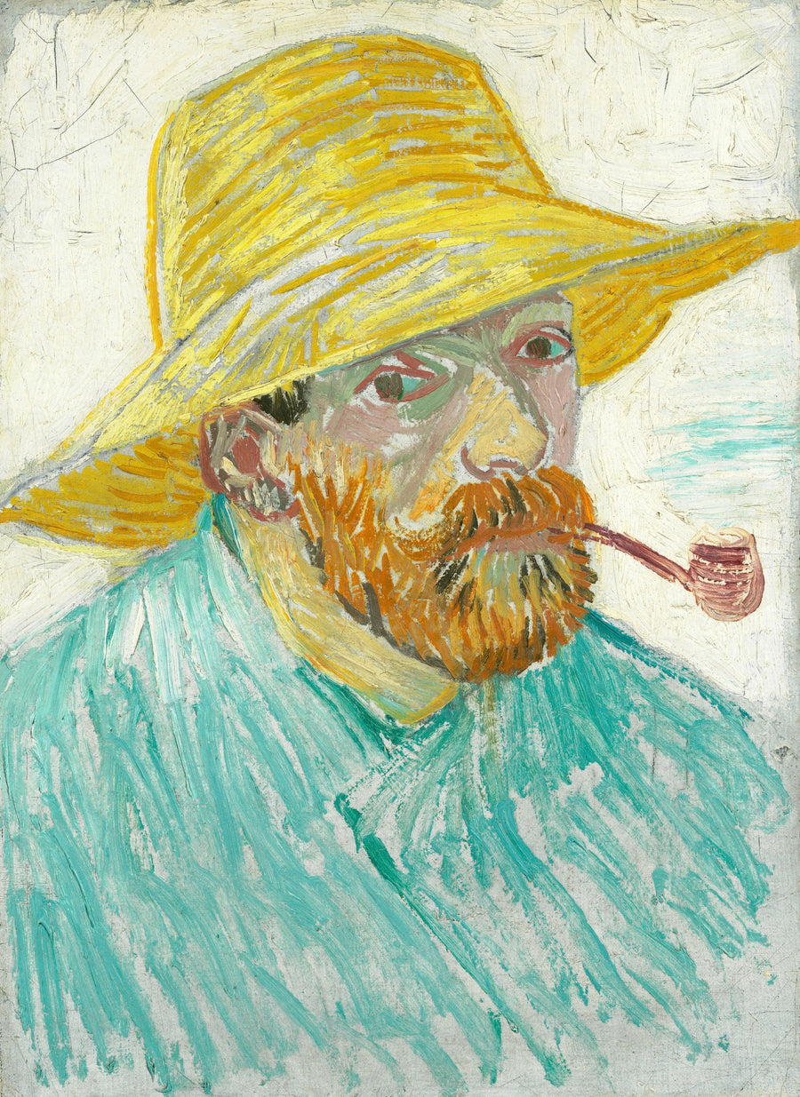 Zelfportret met strohoed en pijp - Vincent van Gogh