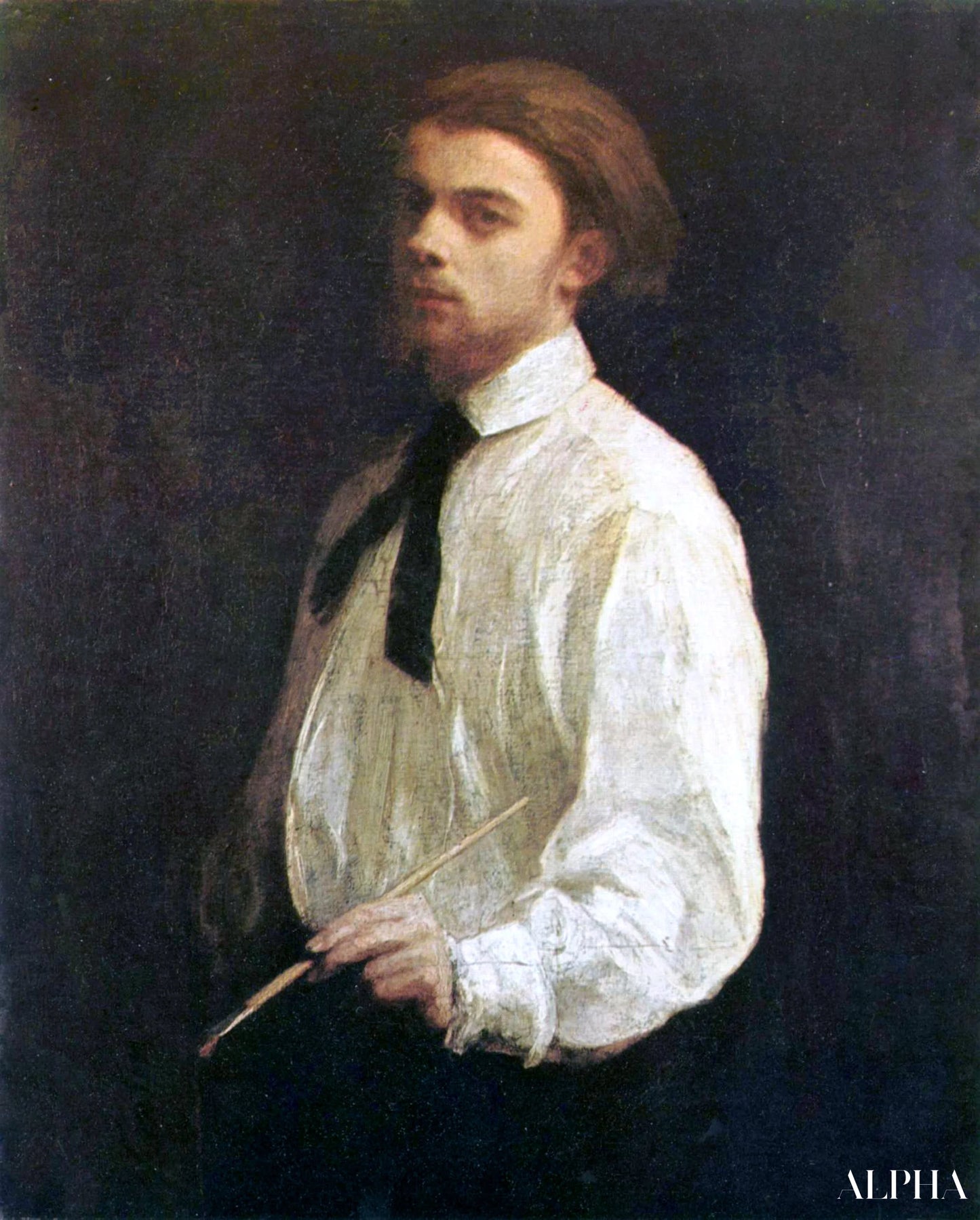 Autoportrait. Portret van de 23-jarige kunstenaar - Henri Fantin-Latour - Reproducties van schilderijen en hoogwaardige schilderijen