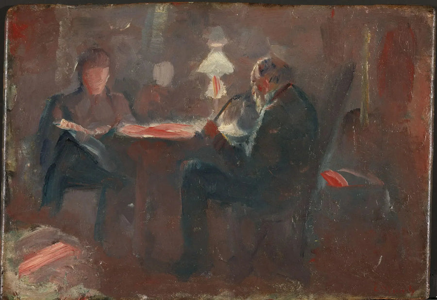 Rondom de paraffine lamp - Edvard Munch