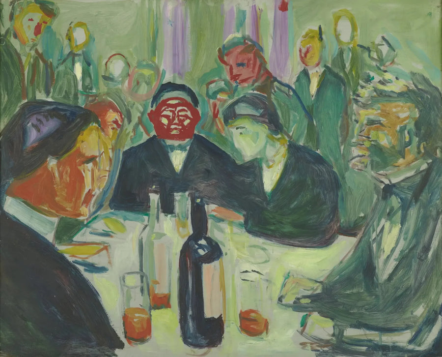 Rond de tafel - Edvard Munch